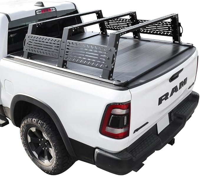 Syneticusa AR Automatic Retractable Truck Bed Cover with R6 Rack for Ford F-150 2004–2026 | 5.5' (67”) Short Bed | Aluminum Hard Retractable Tonneau Cover | Easy Installation | Waterproof, Low-Profile
