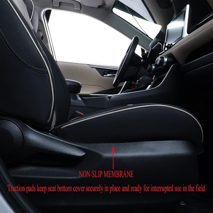 EKR Corolla Seat Cover Custom Fit for Toyota Corolla 2020 2021 2022 L/ LE,Leather Car Seat Cover Full Set-Faux Leather(Black/Gray)