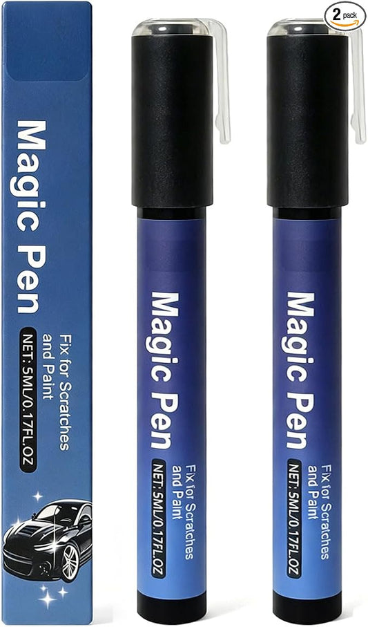 2 PCS Magic Car Scratch Removal Pen, 2026 New Car Paint Repair Pen for Minor Clear-Coat Scratches, Portable Auto Scratch Remover, Weather-Resistant for All Models