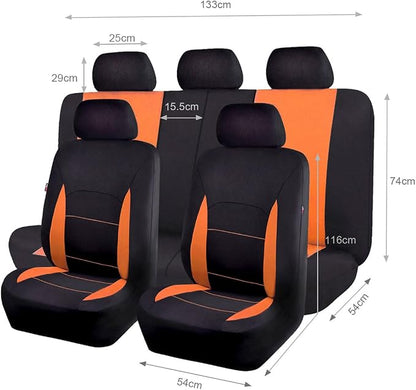 Flying Banner Car Seat Covers Front Seats Rear Bench Polyester car seat Protectors Easy installations Rear Bench Split Classic Man Lady Truck