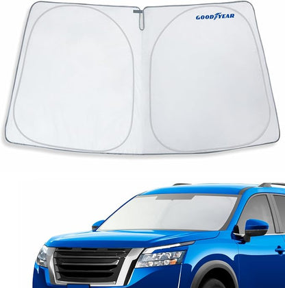 Goodyear Foldable Windshield Sunshade for Nissan Pathfinder 2022-2026, SUV car Accessories, Sunshade Cover, Sun Shade Car Windshield, Window Sun Blocker - GY008343