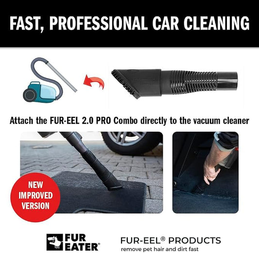 FUR-EEL PRO 2.0 Replacement Brush Head, Single Washable Rubber Refill for FUR-EEL Fang Handle, Pet Hair Remover Head for 1-1/4, 1-3/8 & 1-1/2 in Compatible Kits