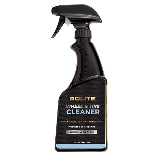 Rolite Wheel Tire Cleaner 16 Fl. Oz. Acid-free Brake Dust Remover Safe for Clear Coats All Finishes Road Grime