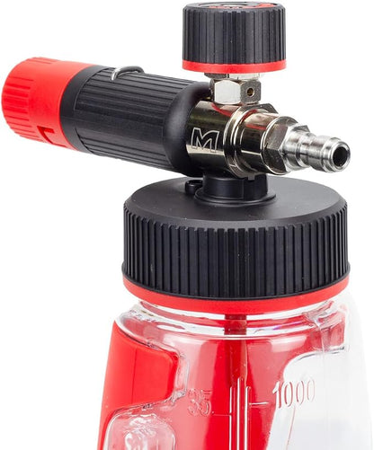 Maxshine Foam Cannon V2 | 1L Bottle with 1/4” Quick Disconnect & Brass Fittings | Adjustable Spray Pattern for Thick Clinging Foam | Professional Car Wash Pre-Soak & Auto Detailing Tool