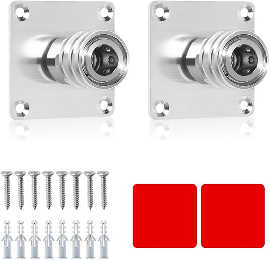 Foam Cannon Holder 2 Pack, Stainless Steel Foam Cannon Wall Mount with 1/4" Quick Connect, Pressure Washer Tip Holder for Garage, Heavy-Duty Foam Cannon Mount with Screws & 3M Adhesive Pads
