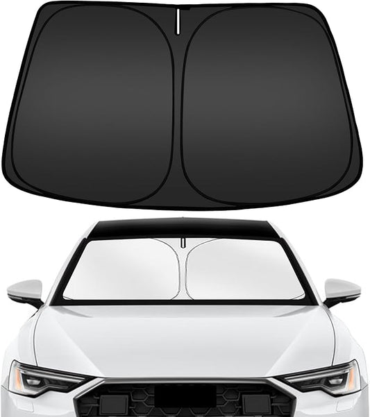 ARISMOTOR Windshield Sun Shade for Audi A6 2019-2025 2026, Custom Fit Foldable Front Window Sunshade Sun Visor Protector, Block UV Rays Keep Your Car Cooler