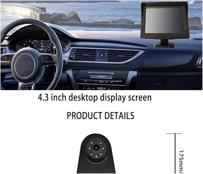 Reversing Camera Kit Compatible with Citroen for Jumpy 2007-2016 with 4.3-inch Monitor Reverse Camera(Desktopdisplay)
