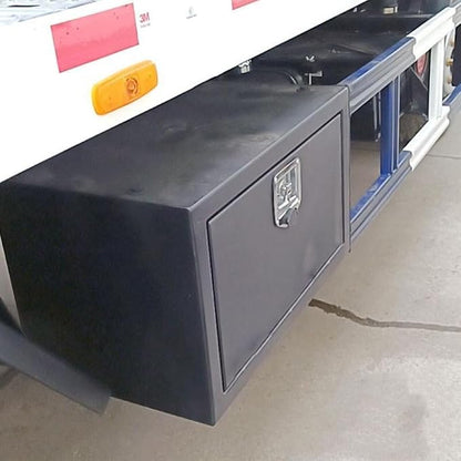 30"X18"X18" Underbody Steel Truck Box Black Heavy Duty Underbody Storage Box Waterproof Truck Tool Box Organizer w/Lock & Keys For RV,Pick up Toolbox