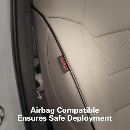 EKR Rav4 Seat Covers Custom Fit for Toyota Rav4 XLE,Platinum,Limited 2013-2018 & SE 2016-2018, Leather Car Seat Cover Full Set for SUV,Faux Leather(Beige)
