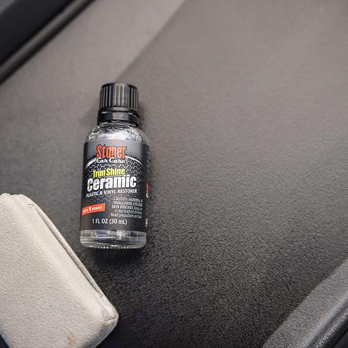 Stoner Car Care 95451 Trim Shine Ceramic Plastic & Vinyl Restorer Kit – Restores Deep Dark Shine with Long Lasting UV Protection, Professional Grade Ceramic Coating, Easy to Apply – 1 fl oz