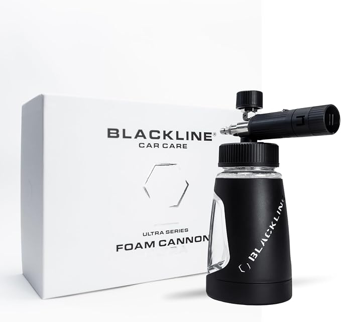 BLACKLINE® ULTRA Series Foam Cannon 3.0, Adjustable Snow Foam Lance for Pressure Washer, Heavy-Duty Car Wash Foam Cannon with 1/4" Quick Connect, Wide Mouth Bottle, High-Output Thick Foam Spray