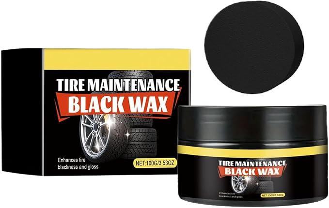 Tire Shine Spray - 100g Black Wax Protectant - Tire Coating For Car, Car Truck SUV Maintenance Detailing Trim Protection Garage