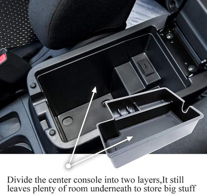 Center Console Armrest Storage Box Compatible with Mitsubishi Outlander Sport 2012 2013 2014 2015 2016 2017 2018 2019 2020 2021 ABS Tray Insert Organizer Glove Pallet