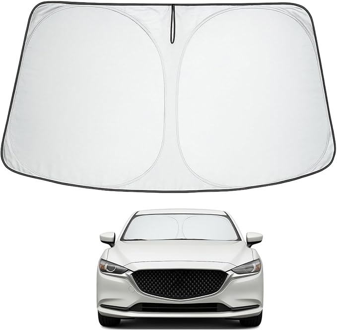 Proadsy 2026 Upgrade Front Windshield Sun Shade Foldable Sunshade Protector Custom Fit 2014-2021 Mazda 6 Sedan, Sport, Touring, Grand Touring, Reserve, Signature Accessories