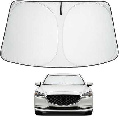 Proadsy 2026 Upgrade Front Windshield Sun Shade Foldable Sunshade Protector Custom Fit 2014-2021 Mazda 6 Sedan, Sport, Touring, Grand Touring, Reserve, Signature Accessories