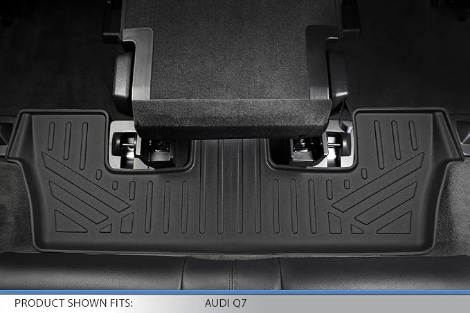 MAXLINER Custom Fit Floor Mats 3 Rows and Cargo Liner Behind 3rd Row Set Compatible with 2017-2025 Audi Q7 / SQ7