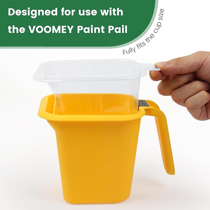 Voomey 20pack Paint Pail Liners, Plastic Disposable Bucket Liner Set for Paint Cups,Holds Up to A 16 oz. of Paint or Stain (Only Applicable to VOOMEY 16 oz. Paint Cup)