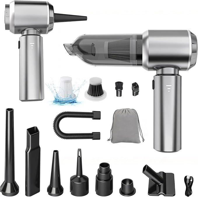 Cordless Handheld Car Vacuum, 22000PA Strong Suction Mini Vacuum, 100000 RPM Brushless Motor, 4-in-1 Portable Vacuum for Car Detailing, Pet Hair, Home, Office, Sofa, Carpet, Stairs, Couch