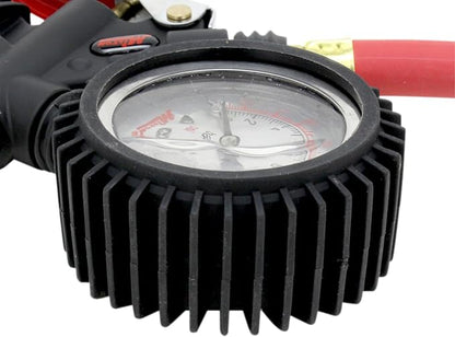 Milton 573A Pro Analog Pistol Grip Inflator with Pressure Gauge - 36" Hose Ball Chuck w/Clip - Assembled in USA 160 PSI