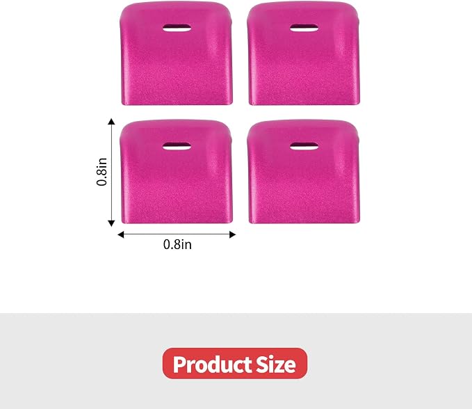Jimen for JK Window Button Covers, 4PCS Center Console Window Switch Cover Interior Trim Kits Compatible with Jeep Wrangler JK & Unlimited 2012-2018, Aluminum Alloy (Pink)