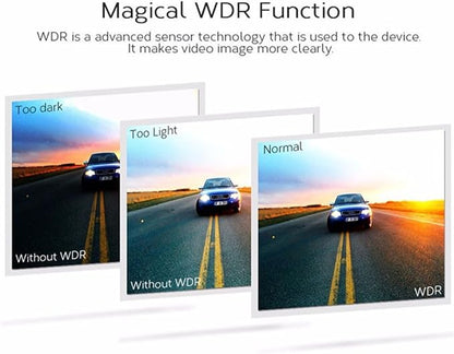 Car DVR Rear View Mirror Video Recroder 4.3" inch Back Up Car Camera Dual Lens Cam Night Vision Front and Rear Backup Reverse Security for Car