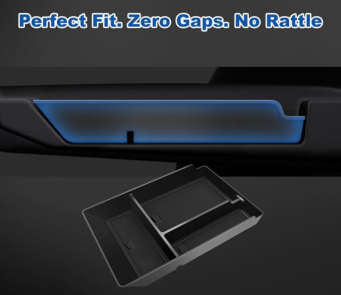 Upgrade Center Console Organizer for Hyundai Ioniq 5 2022-2025 2026 Ioniq 5 Storage Accessories with Non-Slip Liner Hyundai Ioniq 5 Center Console Organizer |Easy to Install||Keep Things Organized|