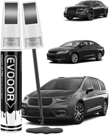 Granite Crystal Metallic(PAU/LAU) Touch Up Paint Compatible with Chrysler Exact Match 2 in 1 Touch up Paint for Chips and Nicks Repair with 2pcs Disposable Micro Applicators
