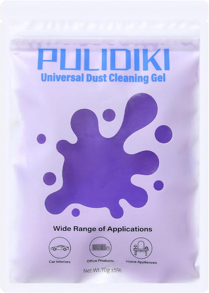 PULIDIKI Car Cleaning Gel Clean Putty, Universal Car Interior Cleaner Slime, Perfect Cleaning Kit Supplies, Auto Detailing Tools Accessories, Dust Remover Gifts for Men Women Purple (70g)