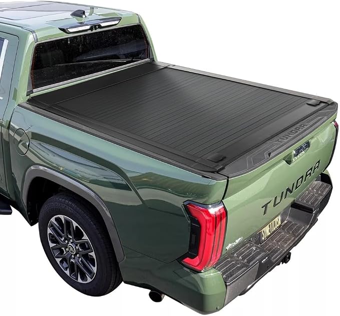 Syneticusa MB Retractable Tonneau Cover | 2007–2026 Tundra 5.6ft (66.7") Short Bed | 6063-T5 Aluminum | Double Lock | 3-Year Warranty | Waterproof Low Profile Hard Truck Bed Cover