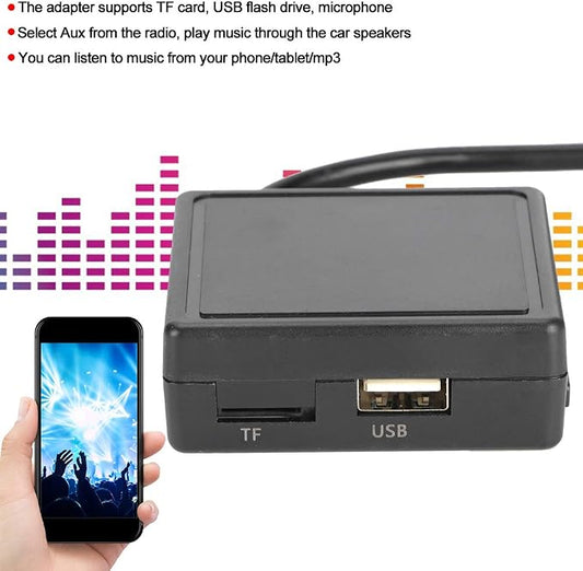 KIMISS Bluetooth Module, Car AUX Adapter USB 3.5mm Plug Music Receiver Cable Fit for JVC Alpine CD KSU58 PD100 U57 U29（19）