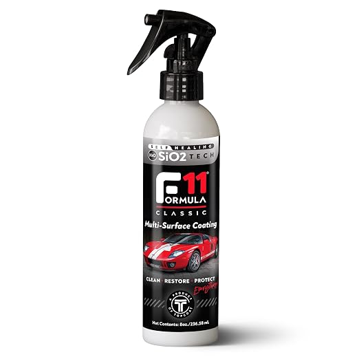 TopCoat F11 Car Polish & Sealer for Cars, Motorcycles, RVs and More – Water-Based Alternative to Ceramic Car Wax - 8 oz F11 Top Coat Spray Bottle