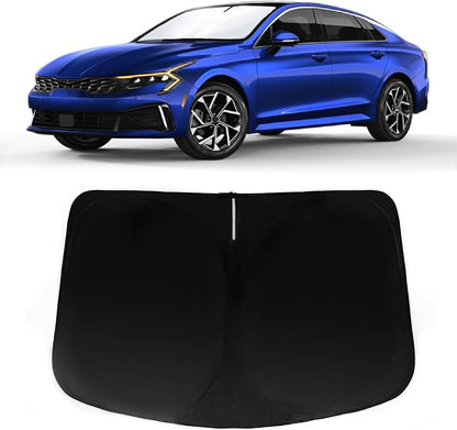 Windshield Sun Shade for 2021-2025 2026 Kia K5, GT-Line, GT, Sedan, Car Front Window Sunshade with 240T Sun Visor Protector Blocks UV Rays Heat Sun Shield Accessories