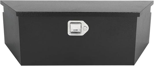 39"X12"X16.5" Tongue Truck Box Black Heavy Duty Steel Trailer Tongue Box Pick Up Truck Tool Box Storage Organizer w/Lock & Keys