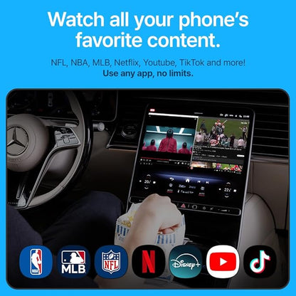 AutoPro X Android Auto Wireless Adapter Samsung DeX Box - Wireless Android Auto Adapter YouTube, ESPN, Netflix in Car Streaming Device - Use Every Google Play Store App from Your Galaxy Phone