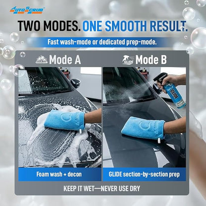 Nanoskin AUTOSCRUB Fine Grade Wash Mitt,Weft Knitted Microfiber [AS-016] Blue, 6" x 8.7"