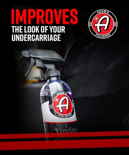 Adam’s Invisible Undercarriage Spray 16oz - SiO2 Infused Fender & Wheel Well Dressing, Satin Black Finish for Plastic, Rubber & Trim, Long Lasting Car Detailing Spray