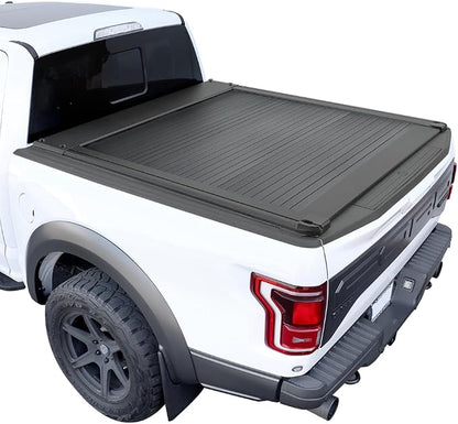 Syneticusa Automatic Retractable Hard Ford F-150 Tonneau Cover for (2004–2026) 5.5' ft | 2025 f150 Bed Cover Keyless Auto-Retract Design | Low-Profile, Clamp-On Install, Corrosion-Free Matte Black