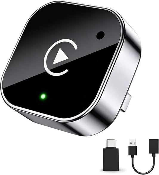 2026 Wireless CarPlay Adapter for iPhone & Android Auto, Mini Wired to Wireless Apple CarPlay Adapter, Plug & Play, Seamless Reconnection, Compatible for iPhone iOS 10+ Android 11+
