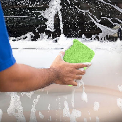 HOMEXCEL Microfiber Applicator Pads, Scratch-Free Car Wash Sponge for Cleaning, Premium Wax Foam Applicator Pads for Car Detailing, 5”x3”, 8 Pack, Green