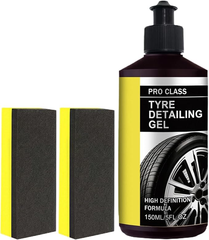 Tire Shine Gel – High Gloss Rubber Restorer, Professional Automotive Wheel Care Coating | Long Lasting Refresh Formula for Car Truck Motorcycle Detailing