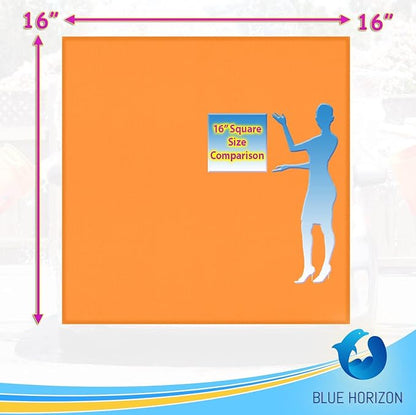 Blue Horizon Microfiber Cleaning Towels, Pack of 24, Ultra Soft Plush Washcloth, All Purpose Premium Microfiber Detailing Cleaning Cloths Reusable Shop Towels (16" x 16", Orange)