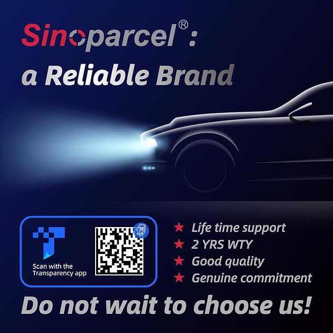 Sinoparcel D3S Xenon HID Headlight Bulbs - 6000K 35W High Low Beam 66340 42403 42302 Replacement Lights - Pack of 2