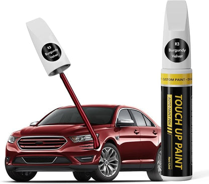 (Burgundy Velvet (R3) Car Touch Up Paint for ford, Car Paint Scratch Repair Kit, 2 in 1 Premium Scratch Remover Pen with Exact Color-Matched