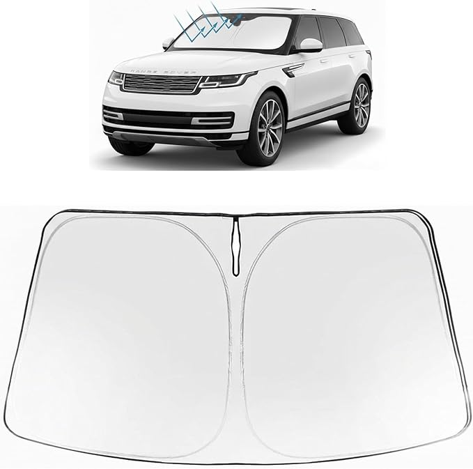 Proadsy Windshield Sun Shade Custom Fit Land Rover Range Rover 2022-2026 Foldable Front Sunshade Protector Sun Visor Blocks UV Rays Keep Car Cooler Accessories