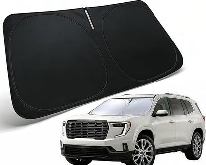 Windshield Sun Shade for 2024 2025 2026 GMC Acadia Accessories, Car Front Window Sun Visor Protector & Heat Shield | 240T Sunshade Protection Blocks UV Rays Keep Your Car Cooler