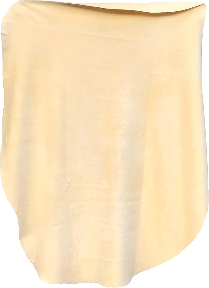 SHEEPSKIN ELITE Chamois Car Drying Towel XL Mega Size (5.7-6.2 sq ft) Chamois Cloth for Car Wash Towels Drying Real Leather Absorbent Fast Drying Natural Chamois Car Wash Cloth (5.7-6.2 sq ft)