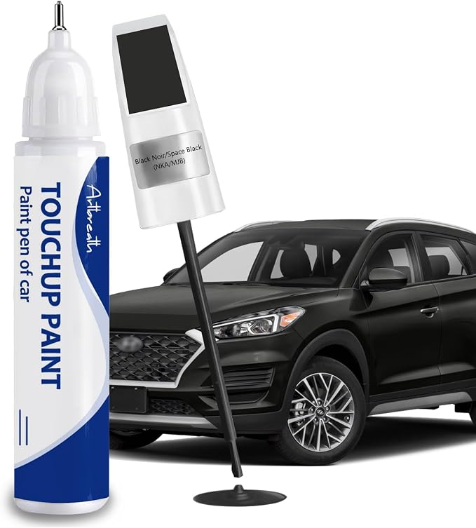 Black Noir(NKA/MJB) Touch Up Paint for Hyundai-Exact Match–Chips and Nicks Car Paint Scratch Repair Kit Automotive Paint Pen for Accent/Creta/Elantra/TUCSON/SANTA