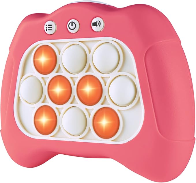 Intoypad Pop The Target! Handheld Speed Push Game Machine: A Fun Multiplayer Game for Family. Sensory Fidget Toy Christmas Toys Gifts for 6 7 8 9 10 11 12 Years Old Kids Road Trip Car Games Kids Pink