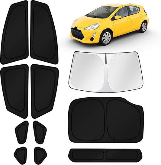 KUST Car Window Shades for Toyota Prius 2010 2011 2012 2013 2014 2015 Windshield Sun Shade Side Window Cover UV Block Privacy Protection Accessories for Camping Blackout Rear Back Full Set 11PCS