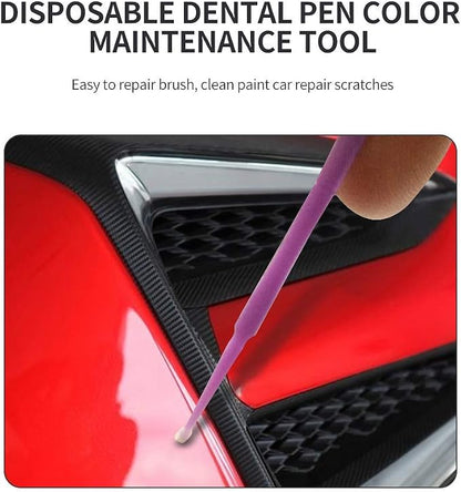 Touch Up Paint Brushes for Automotive Paint Chip Repair Disposable Micro Applicators (S:1.5mm, Purple)-100 Pieces
